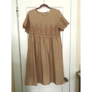 Blush Pink Lace Dress